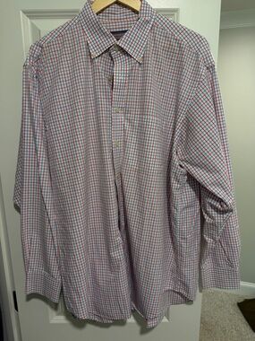 Vineyard Vines Red & Blue Windowpane Dress Shirt